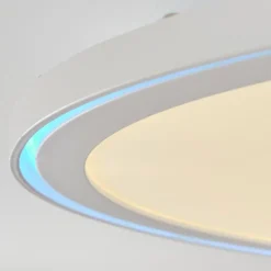 Plafonnier Telsen LED Blanc, 2 lumières, Télécommandes, Changeur de couleurs