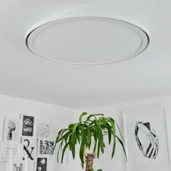 Plafonnier Telsen LED Blanc, 2 lumières, Télécommandes, Changeur de couleurs