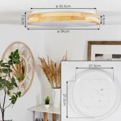 Plafonnier Tikkala LED Écru, 1 lumière