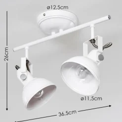 Plafonnier Tina Blanc, 2 lumières