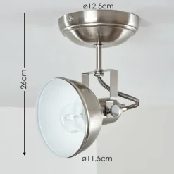 Plafonnier Tina Nickel mat, 1 lumière