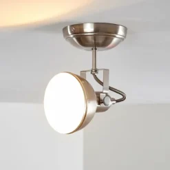 Plafonnier Tina Nickel mat, 1 lumière