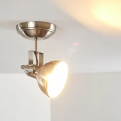 Plafonnier Tina Nickel mat, 1 lumière