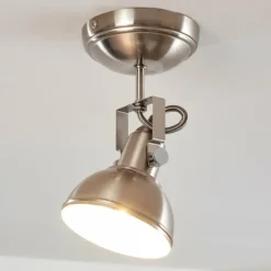 Plafonnier Tina Nickel mat, 1 lumière