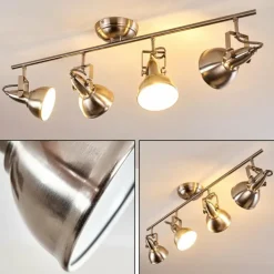 Plafonnier Tina Nickel mat, 4 lumières