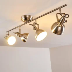 Plafonnier Tina Nickel mat, 4 lumières