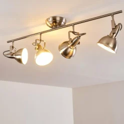 Plafonnier Tina Nickel mat, 4 lumières