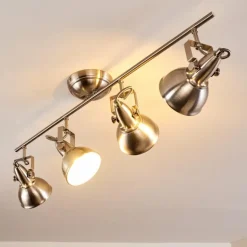 Plafonnier Tina Nickel mat, 4 lumières