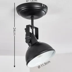 Plafonnier Tina Noir, 1 lumière