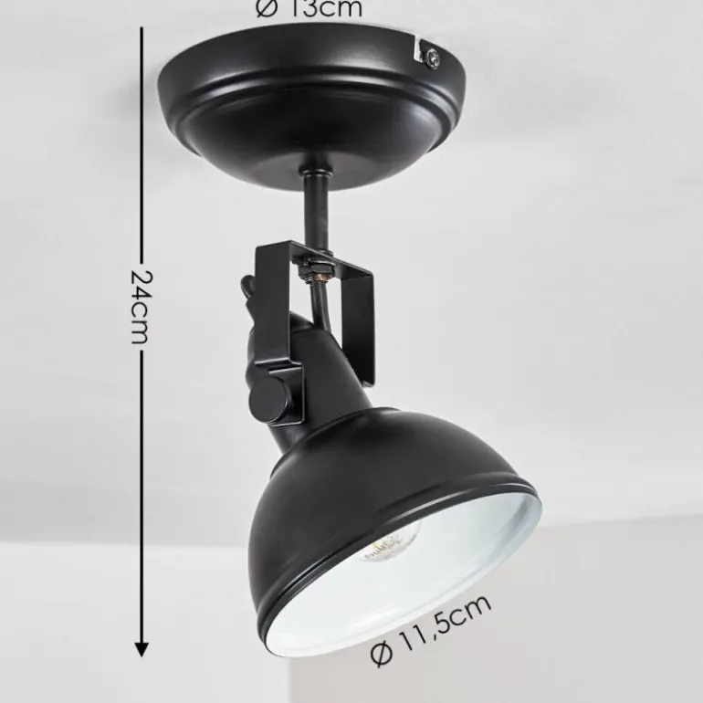 Plafonnier Tina Noir, 1 lumière
