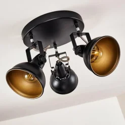 Plafonnier Tina Noir, 3 lumières