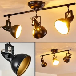 Plafonnier Tina Noir, 3 lumières