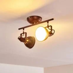 Plafonnier Tina Rouille, 2 lumières