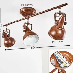 Plafonnier Tina Rouille, 3 lumières