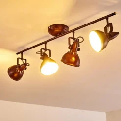 Plafonnier Tina Rouille, 4 lumières