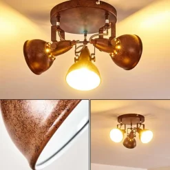 Plafonnier Tina Rouille, 3 lumières