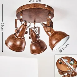 Plafonnier Tina Rouille, 3 lumières