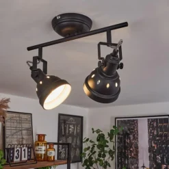 Plafonnier Tita Noir, 2 lumières