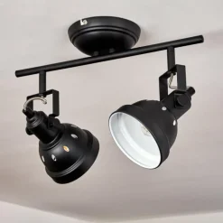 Plafonnier Tita Noir, 2 lumières
