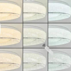 Plafonnier Tobosy LED Blanc, 1 lumière, Télécommandes