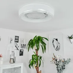 Plafonnier Tobosy LED Blanc, 1 lumière, Télécommandes