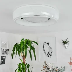 Plafonnier Tobosy LED Blanc, 1 lumière, Télécommandes