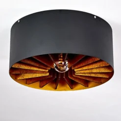 Plafonnier Togo Laiton, Noir, 1 lumière