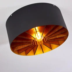 Plafonnier Togo Laiton, Noir, 1 lumière