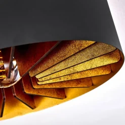 Plafonnier Togo Laiton, Noir, 1 lumière