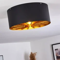 Plafonnier Togo Laiton, Noir, 1 lumière