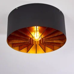 Plafonnier Togo Laiton, Noir, 1 lumière