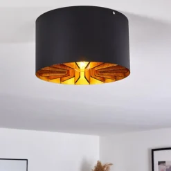 Plafonnier Togo Laiton, Noir, 1 lumière