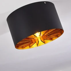 Plafonnier Togo Laiton, Noir, 1 lumière