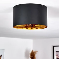 Plafonnier Togo Laiton, Noir, 1 lumière