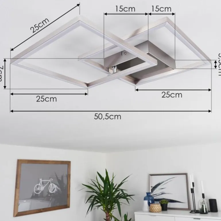 Plafonnier Torres LED Blanc, 2 lumières