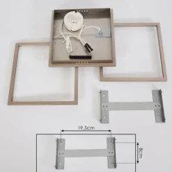 Plafonnier Torres LED Nickel mat, 3 lumières