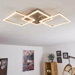 Plafonnier Torres LED Nickel mat, 3 lumières