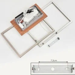 Plafonnier Torres LED Nickel mat, 2 lumières, Télécommandes