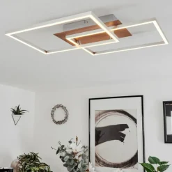 Plafonnier Torres LED Nickel mat, 2 lumières, Télécommandes