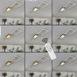 Plafonnier Torresella LED Nickel mat, 2 lumières, Télécommandes