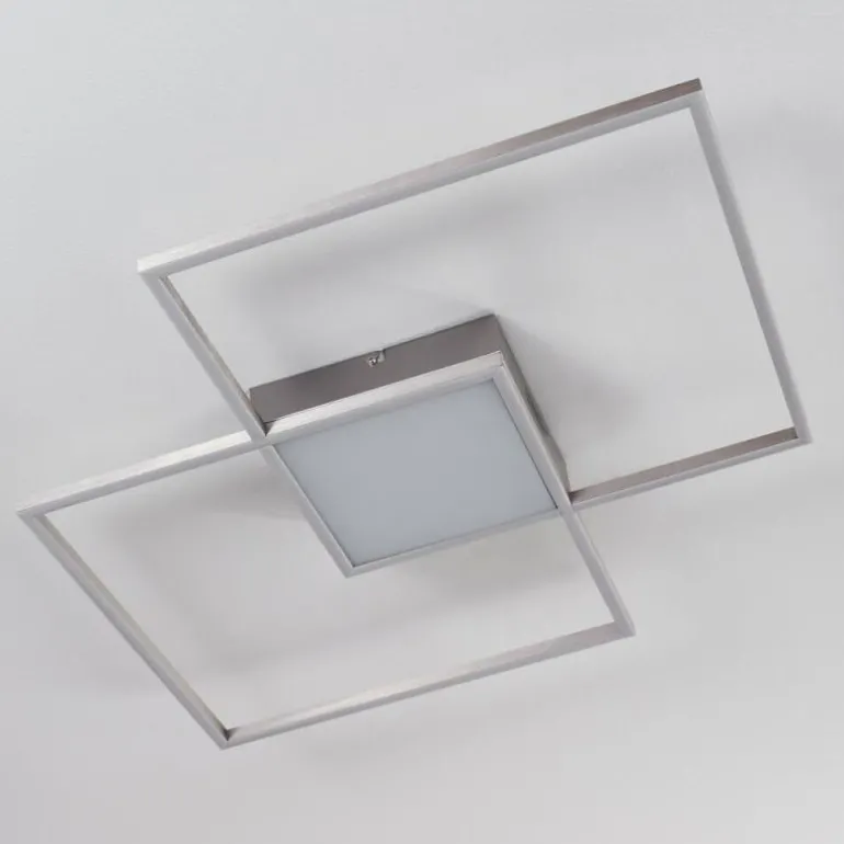 Plafonnier Torresella LED Nickel mat, 2 lumières, Télécommandes