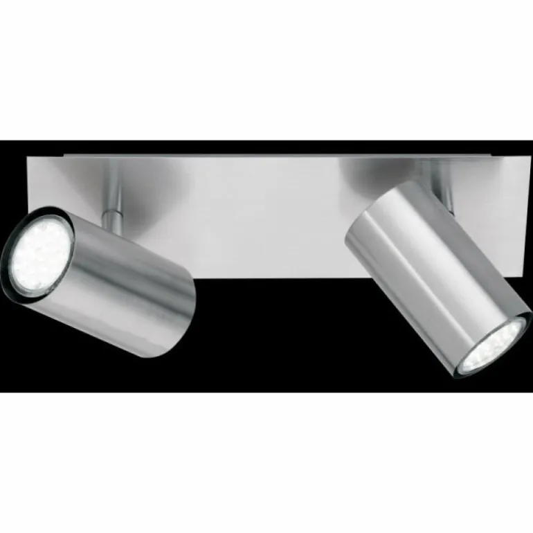 Plafonnier Trio 8024 Acier inoxydable, Nickel mat, 2 lumières