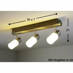Plafonnier Trio 8214 LED Aluminium, Chrome, Acier inoxydable, 3 lumières