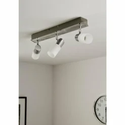 Plafonnier Trio 8214 LED Aluminium, Chrome, Acier inoxydable, 3 lumières