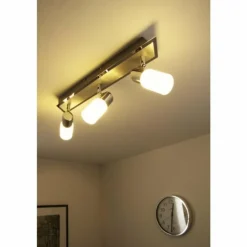 Plafonnier Trio 8214 LED Aluminium, Chrome, Acier inoxydable, 3 lumières