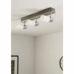 Plafonnier Trio 8214 LED Aluminium, Chrome, Acier inoxydable, 3 lumières