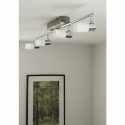 Plafonnier Trio 8214 LED Aluminium, Chrome, Acier inoxydable, 4 lumières