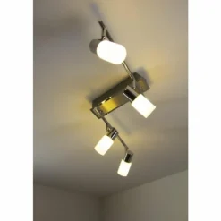 Plafonnier Trio 8214 LED Aluminium, Chrome, Acier inoxydable, 4 lumières