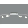 Plafonnier Trio 8214 LED Aluminium, Chrome, Acier inoxydable, 4 lumières