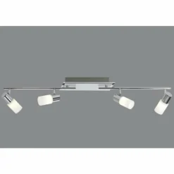 Plafonnier Trio 8214 LED Aluminium, Chrome, Acier inoxydable, 4 lumières